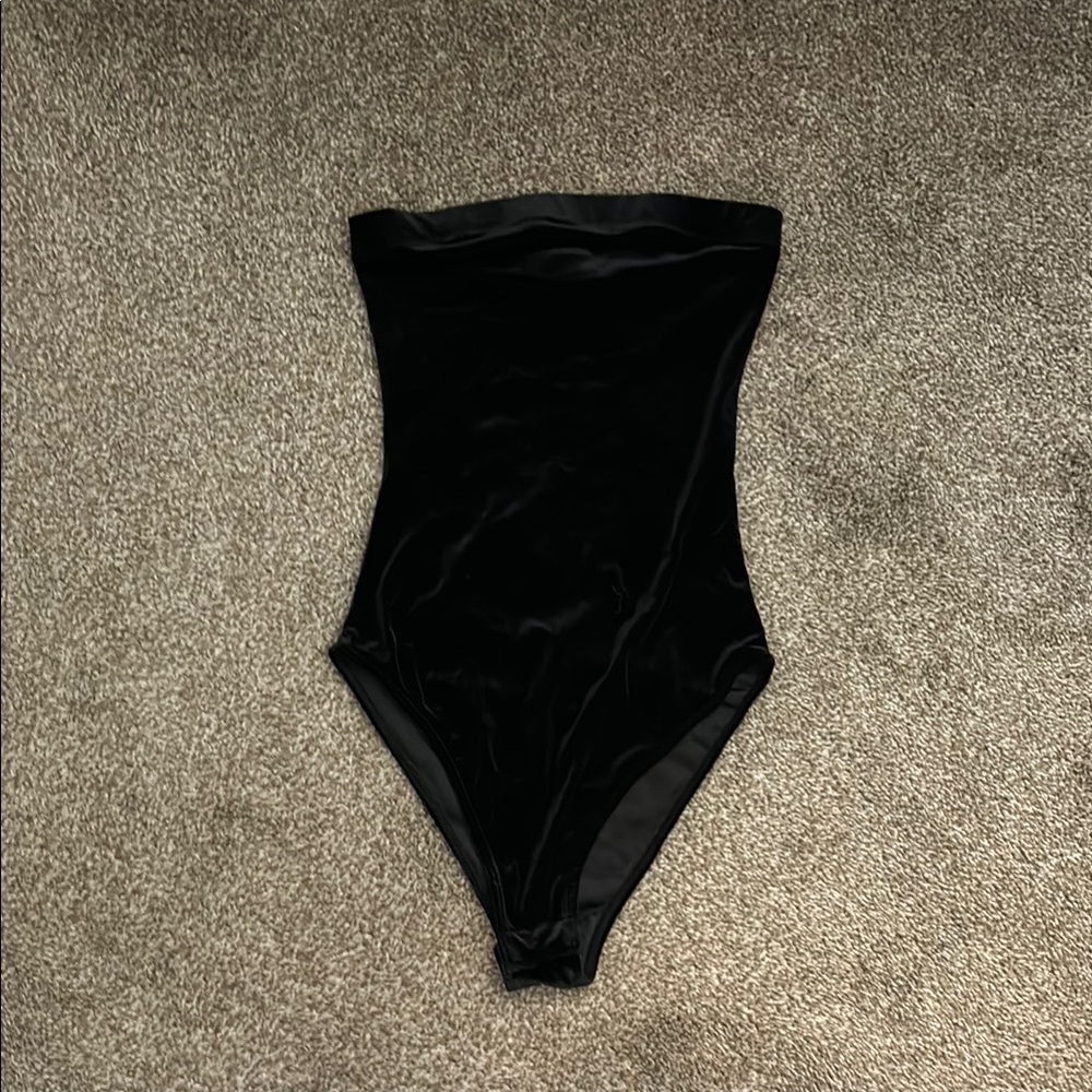 Urban Outfitters Black Velvet body suit